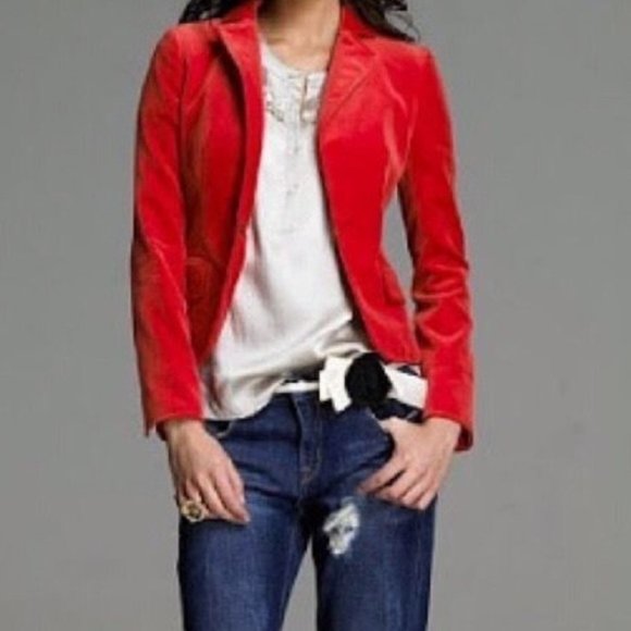 J. Crew Jackets & Blazers - J. Crew Velvet Ecole Jacket
